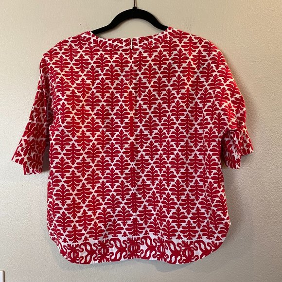 Madewell Red Province Tee in Ikat Bloom Size S - Picture 8 of 8